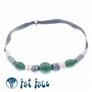 The Fat Face Jewellery - Fat Face Glass Wrapped Bead Necklace Jewellery - Light Grass